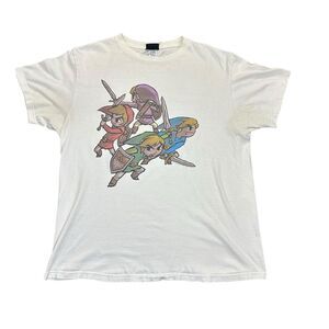 Y2K Zelda Four Swords Nintendo Video Game Promo T Shirt 2007 Size XL Changes Tag